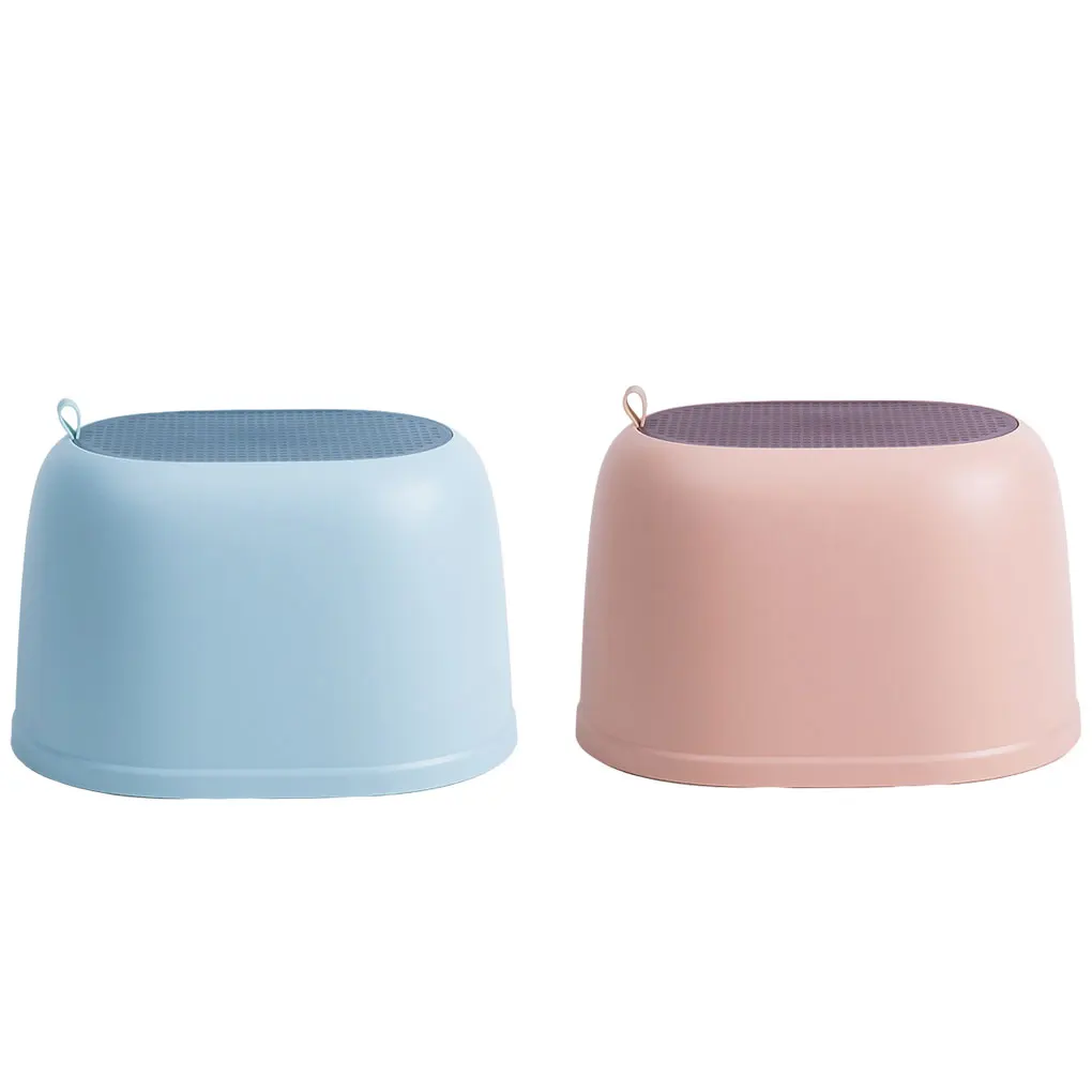 

PP Comfortable And Practical Bathroom Anti-skid Stool Beautifully Designed Easy To Stack And Easy To Receive Oval Is