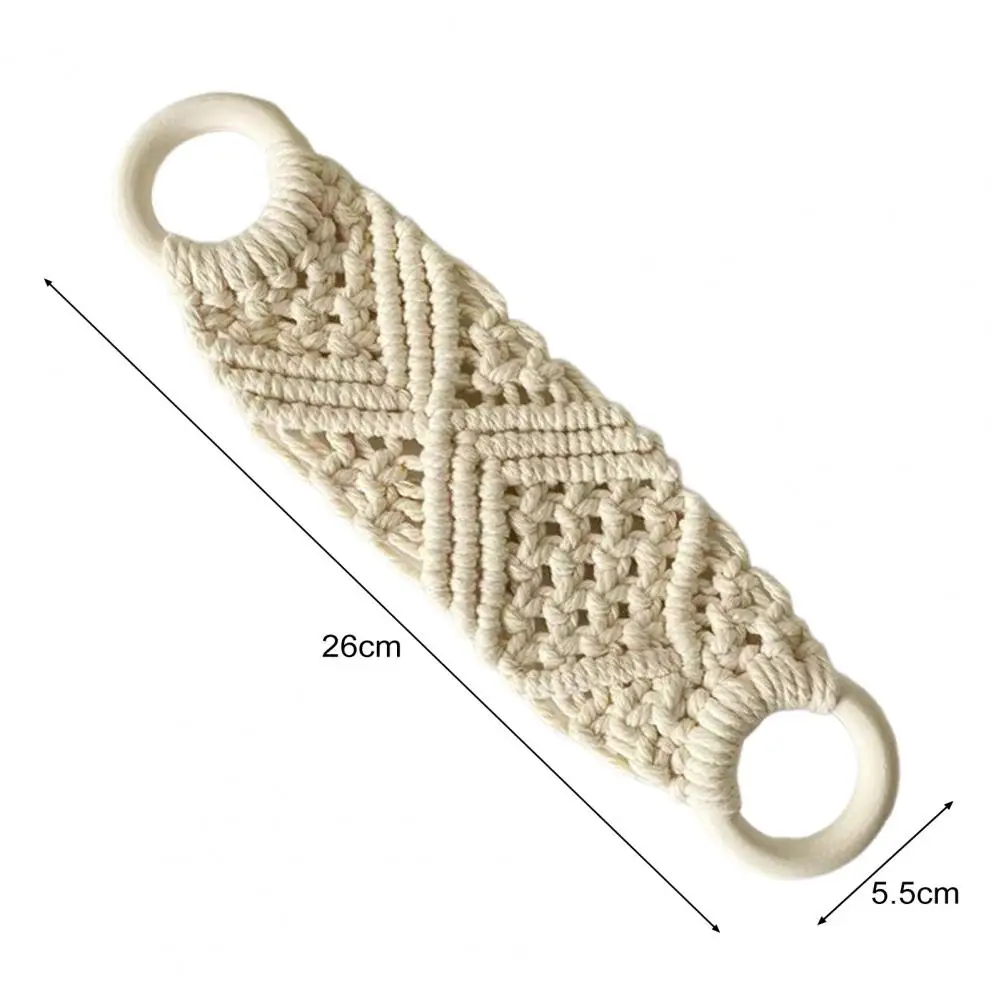 Вязаная крючком вешалка для полотенец кольцо в стиле бохо макраме держатель
