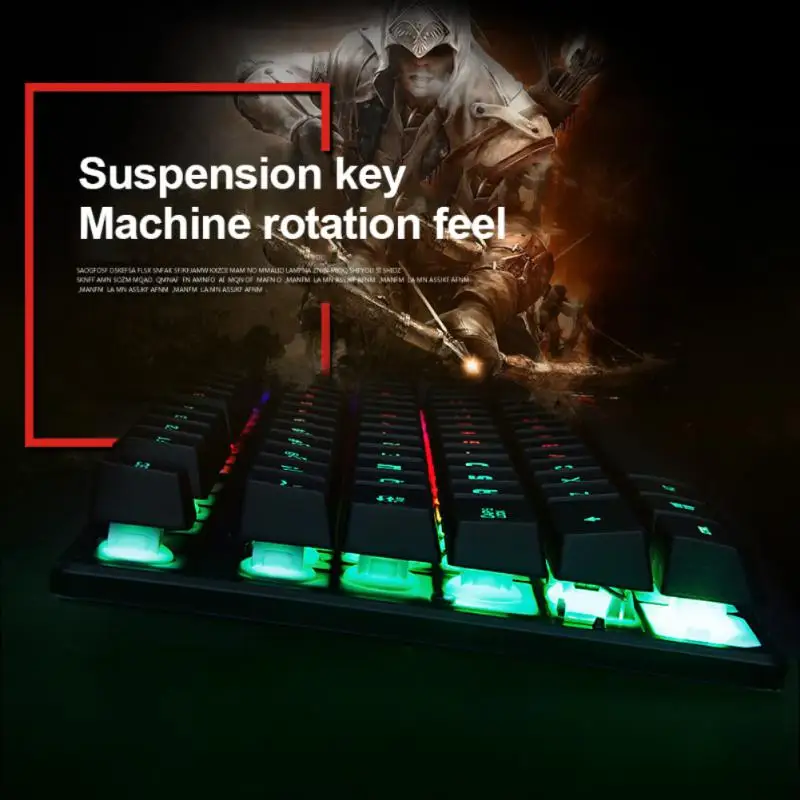 

Механическая Проводная игровая клавиатура RYRA с Цветной подсветкой, механическая средняя доска, одиночная клавиатура, игровая клавиатура д...