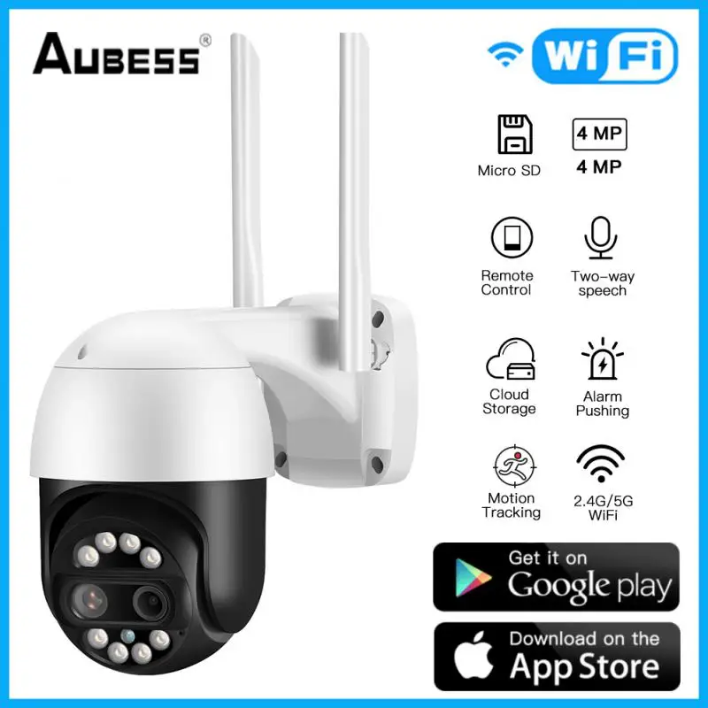 

IP-камера видеонаблюдения Aubess, 4 МП, 2K, PTZ, Wi-Fi