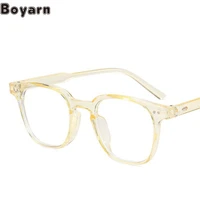 boyarn new korean style gafas de sol square spectacle frame art retro light blue light proof glasses mesh red plain glasses