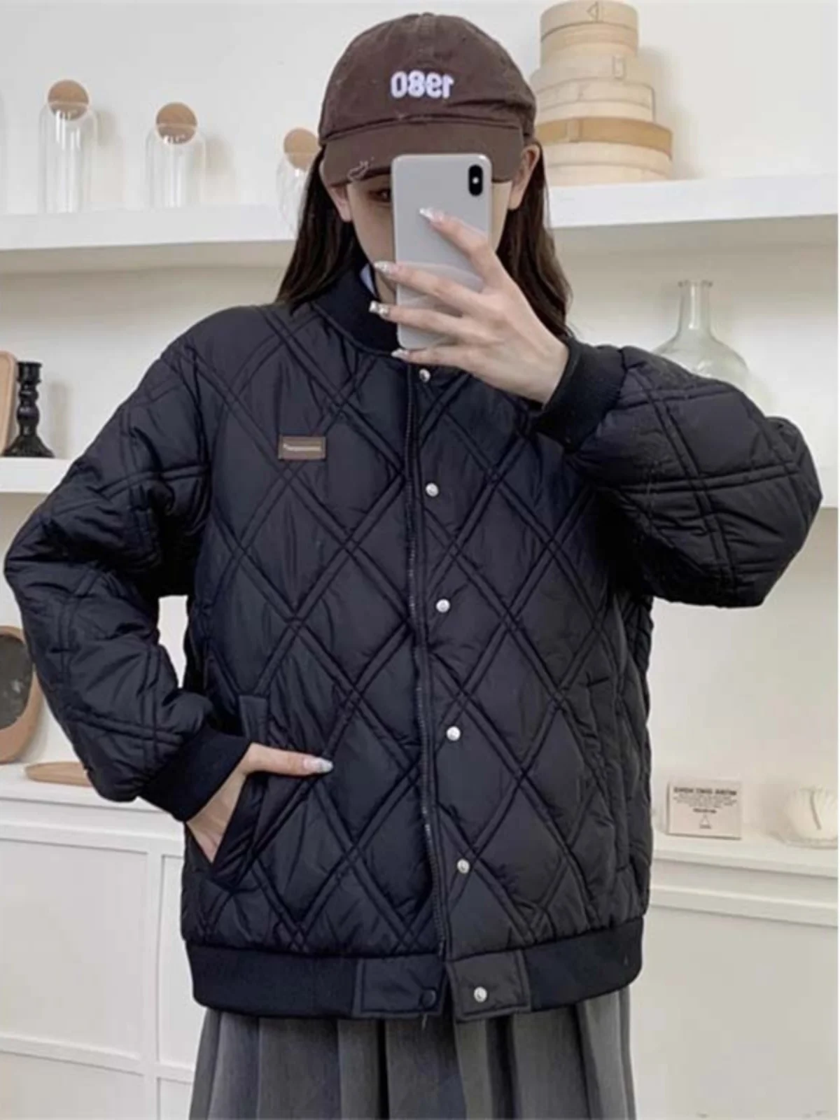 Бейсбольная форма с флисовой подкладкой цвета чая молоком верхняя одежда для