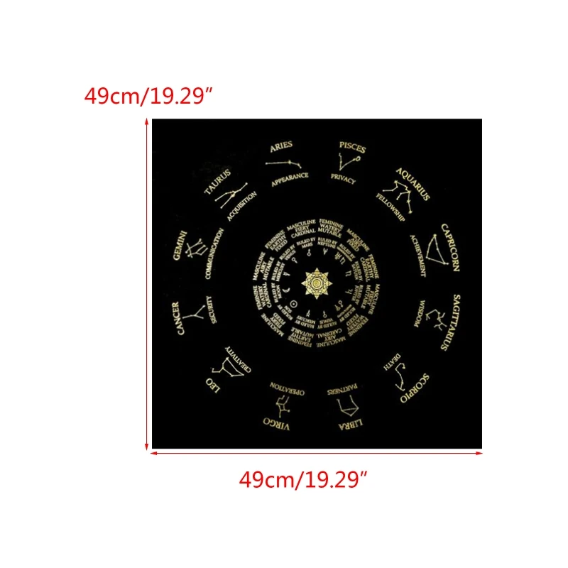 22 стиля скатерть для тарафов Тройная Луна пентаграммы языческая алтальная ткань