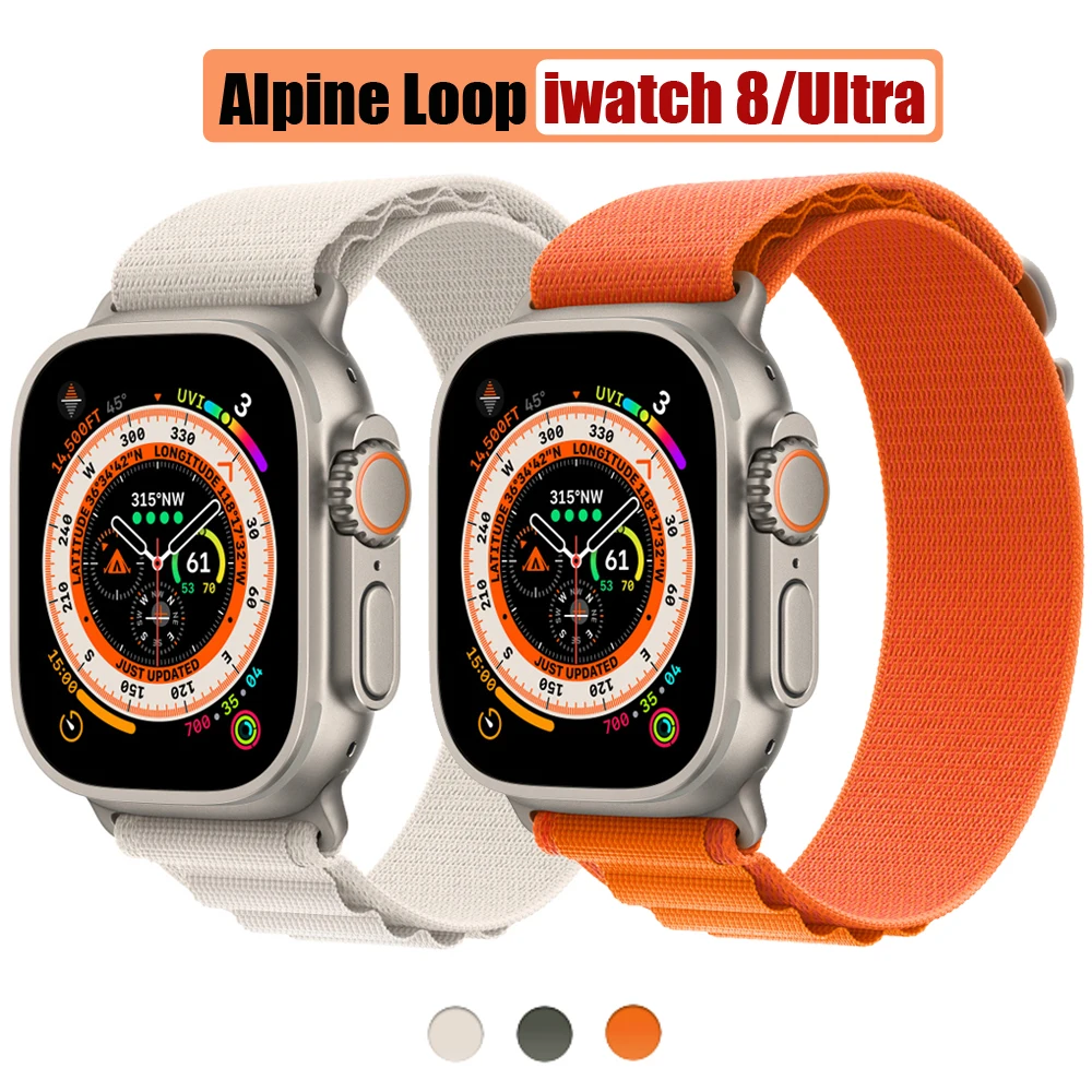 

Alpine Loop Strap For Apple watch band Ultra 49 mm 44mm 40mm 45mm 41mm 38mm 42mm 44mm bracelet watchband iwatch series 4 5 6 7 8