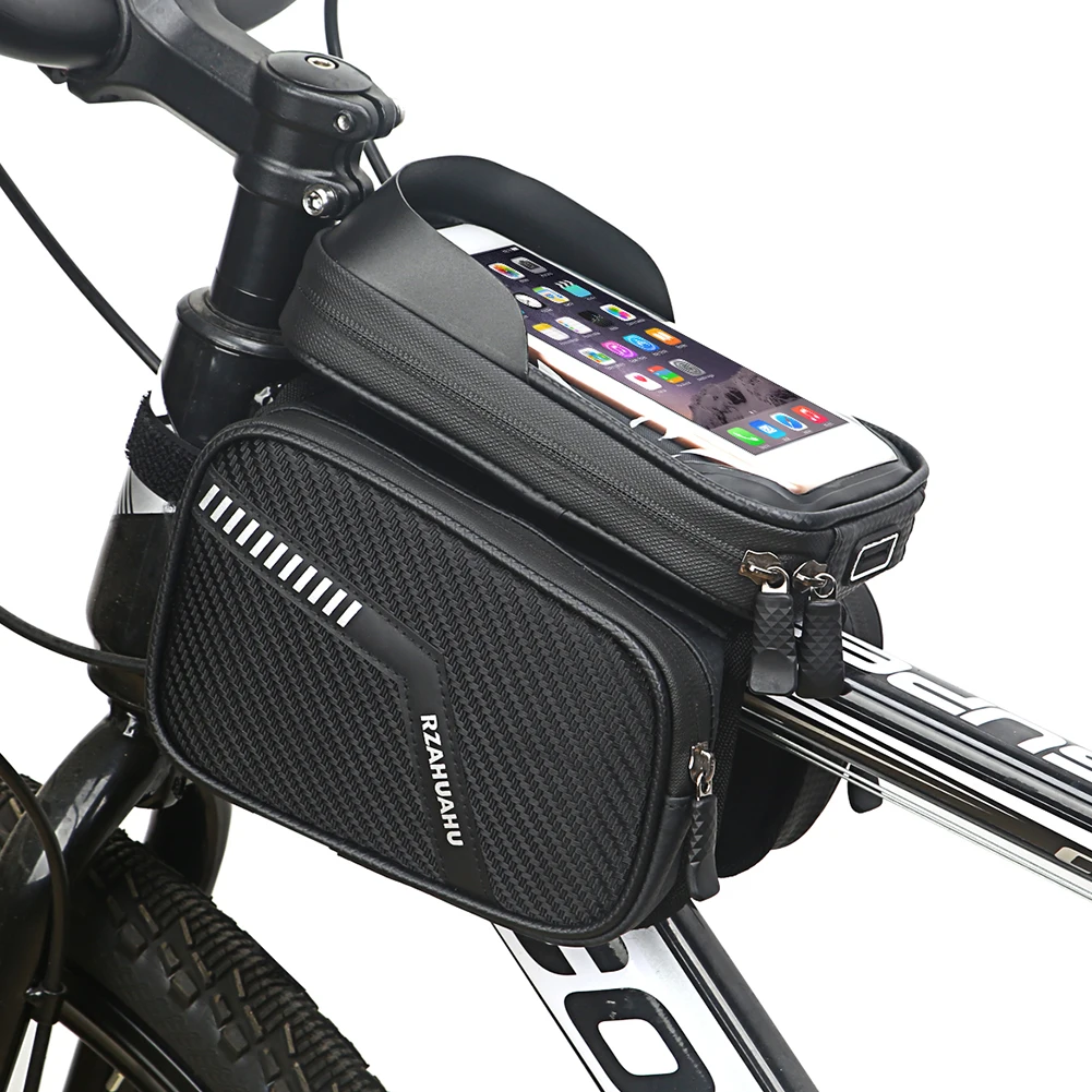 

MTB Bike Top Tube Bag Bicycle Saddle Bags Bike Front Frame Pouch Cycling Accessories Waterproof Phone Holder Pouch