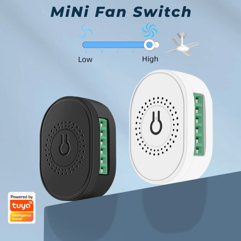 Tuya WiFi Smart Fan Speed Switch Ceiling Fan Controller DIY On Off Can Timing Control Wireless For Google Home Alexa Smart Life