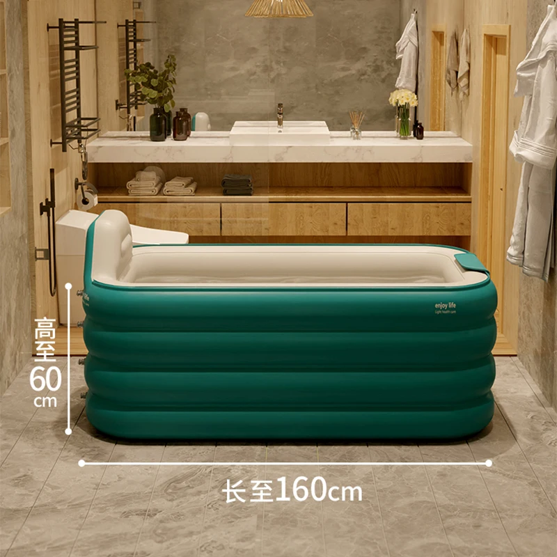 inflatable foldable bathtub shower adults large winter thick body solid portable bathtub home spa banheira bathroom products dg5 free global shipping