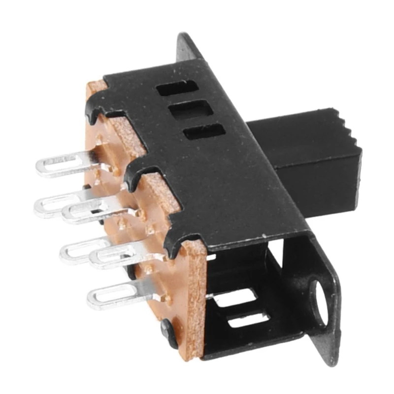 

HOT SALE 10Pcs High Knob 6 Pin 3 Position DPDT Panel Slide Switch 0.5A 50V DC