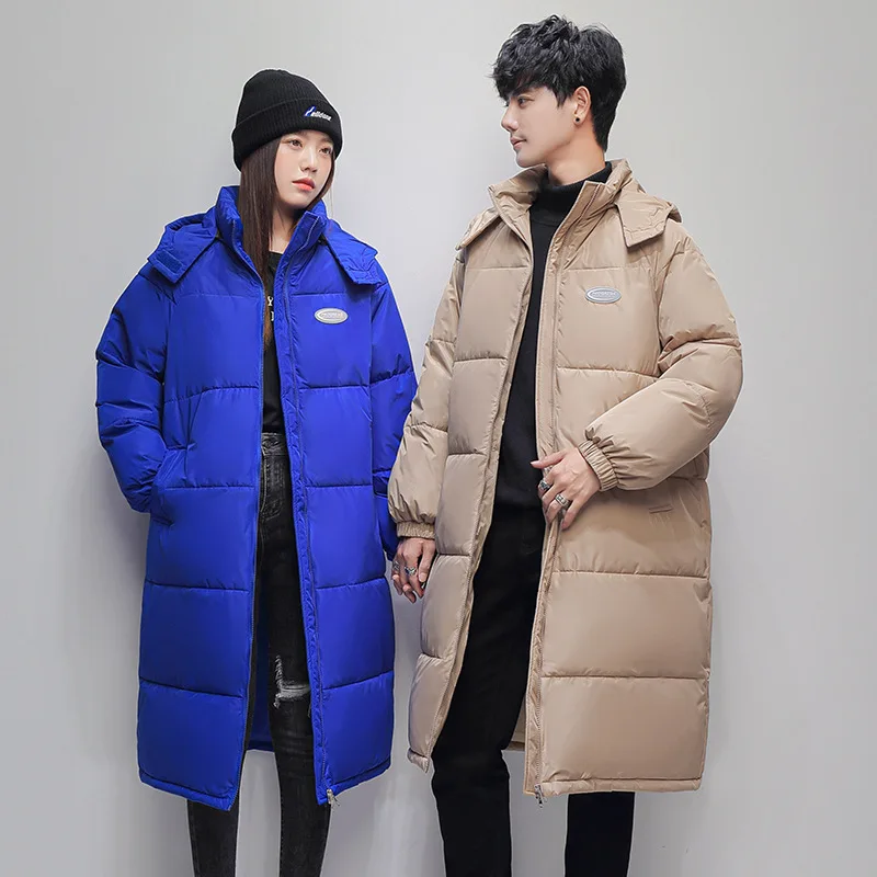 2022 Winter New Coat Over The Knee Long Loose Thick Padded Jacket