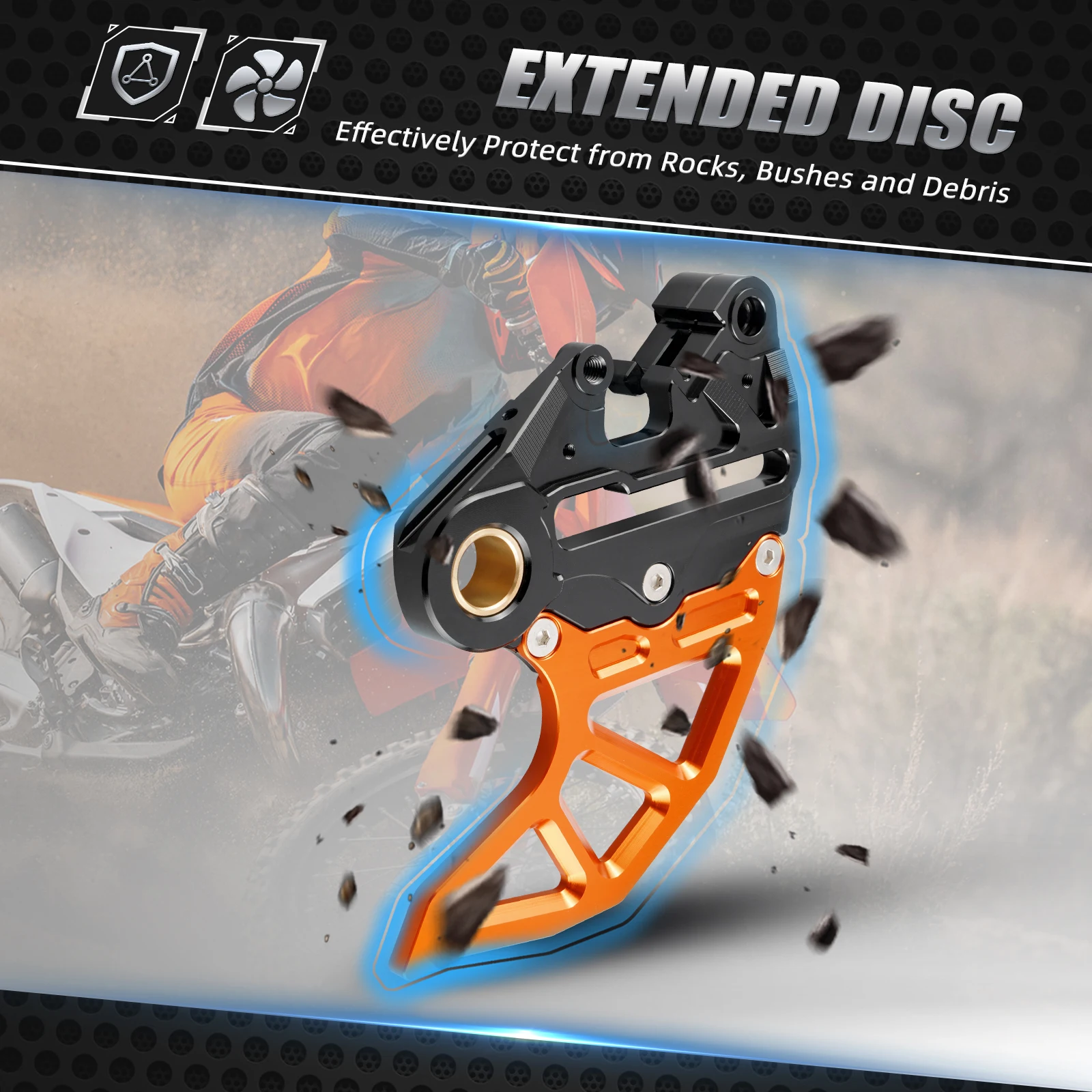 Для KTM EXC 300 2023 NICECNC защита заднего тормозного диска Protector EXC-F XCW XCF-W 125 200 250 350 400 450 500