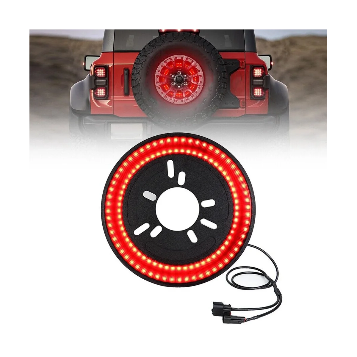 

Car Rear LED Spare Tire Brake Light for 2021 2022 2023
