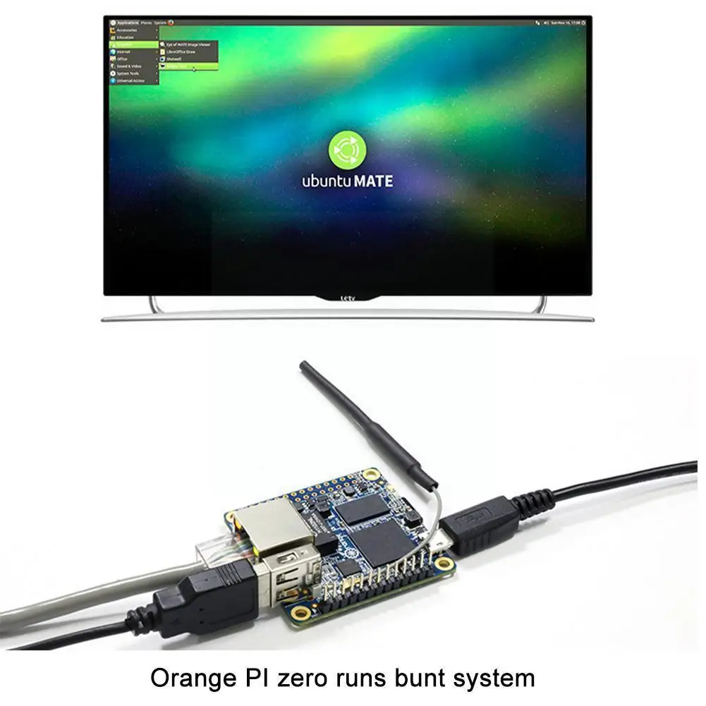 

Плата для программного обеспечения Zero Orange Pi Zero Ram с чипом Allwinner Os /run 10/ubuntu/debian H616, с одной поддержкой Android Bt/wifi F1w0