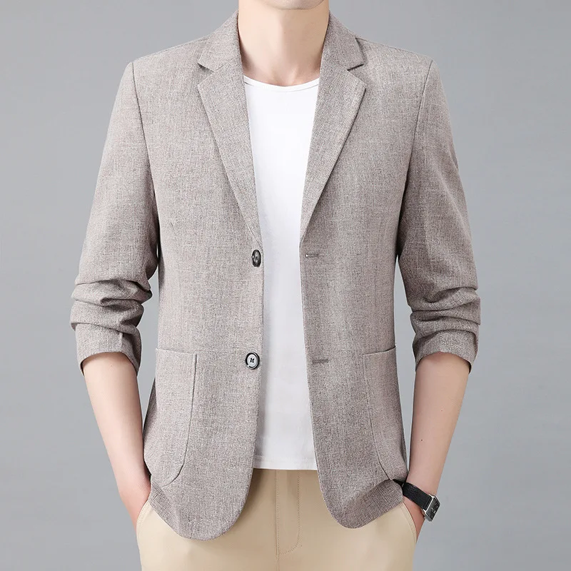 

HOO 2022 Spring/Summer Men's New Casual Versatile Solid Color Double Buckle Sun Protection blazer
