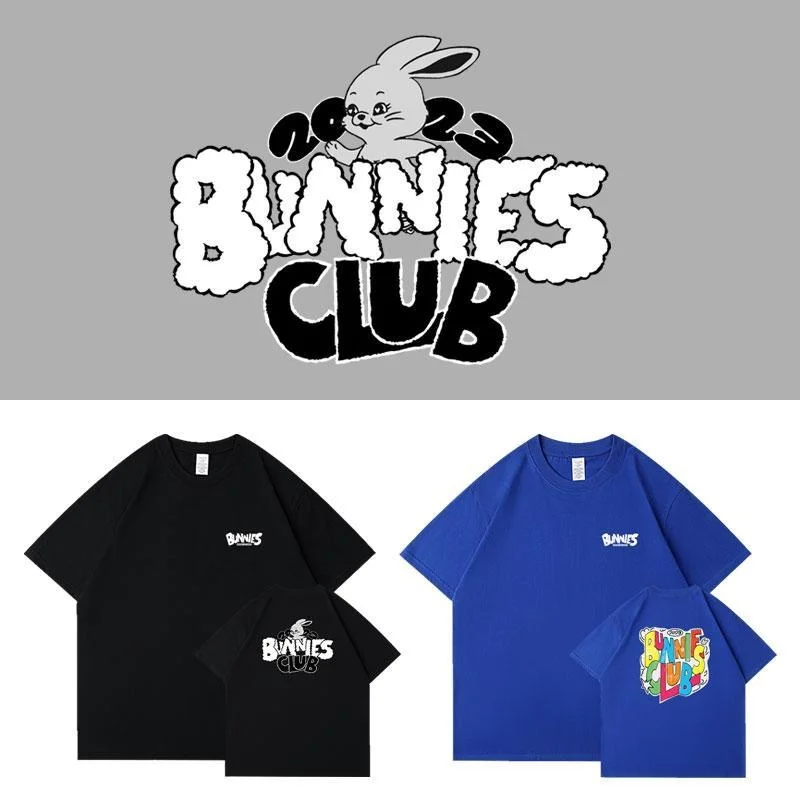 

Whale Girl NEWJEAN Concert Surrounding Same Short Sleeve T-shirt Song Playing Clothes Loose Print Pure Cotton Summer