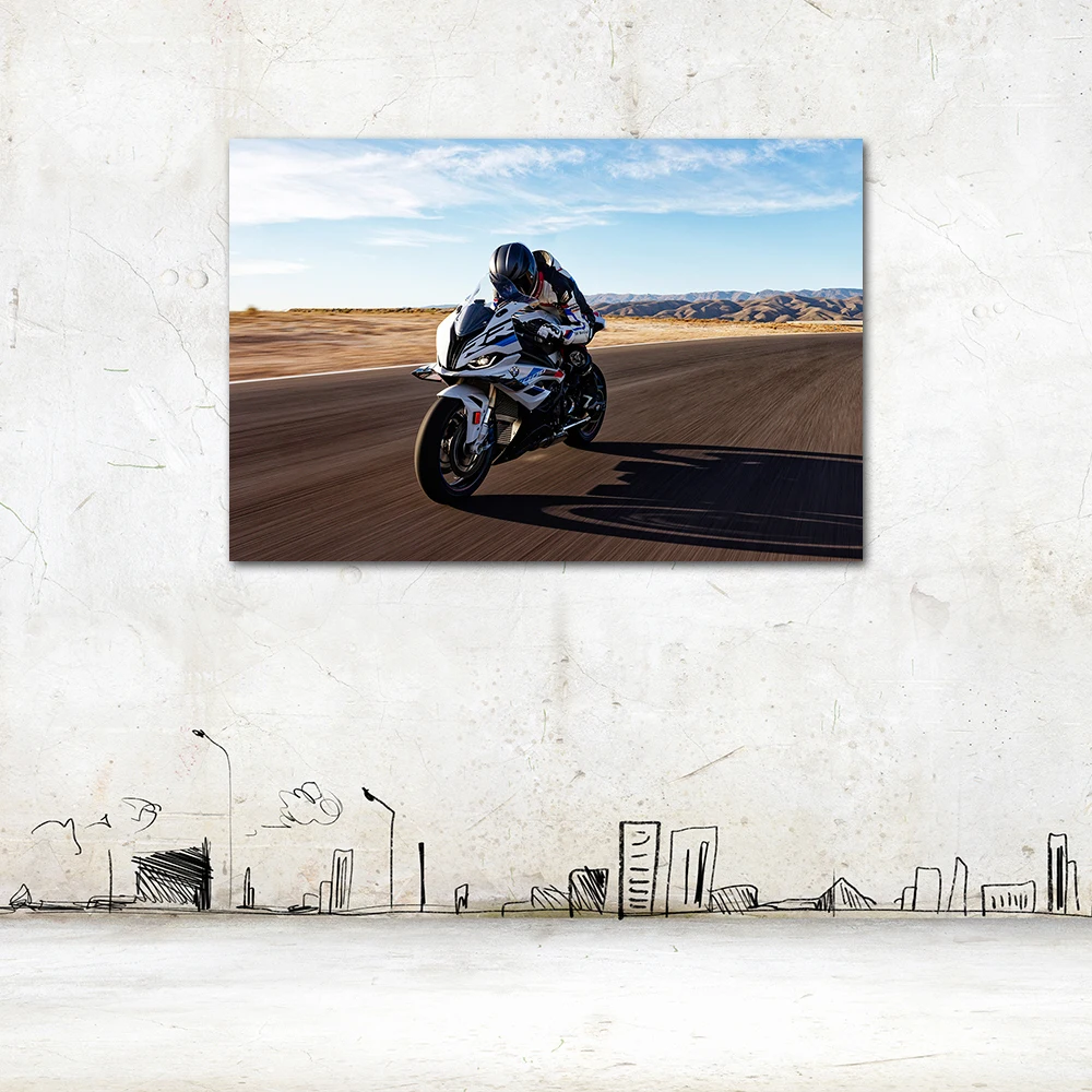 Фото Постер с изображением мотоциклов S 1000 RR, настенные художественные принты на холсте без рамы для декора дома, спальни, ванной комнаты №3