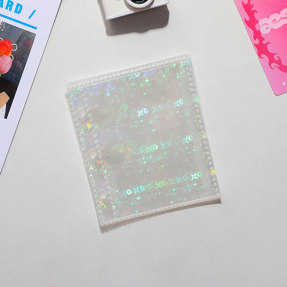 

A8 10 шт., 3 отверстия, прозрачный держатель для лазерных файлов, блокнот с вкладышами, сумка для документов «сделай сам», кольца для переплета, папка для хранения из ПВХ