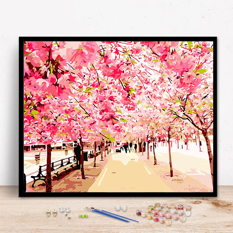 

3666Ann-Tulip diy digital oil painting oil painting acrylic flower painting explosion hand-filled landscape painting