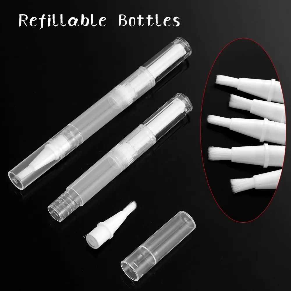 

2/5 Pcs Makeup Tool Empty Rotatable Nail Brush Liquid Foundation Bottle Refillable Bottles Nail Oil Pen Cosmetics Holder