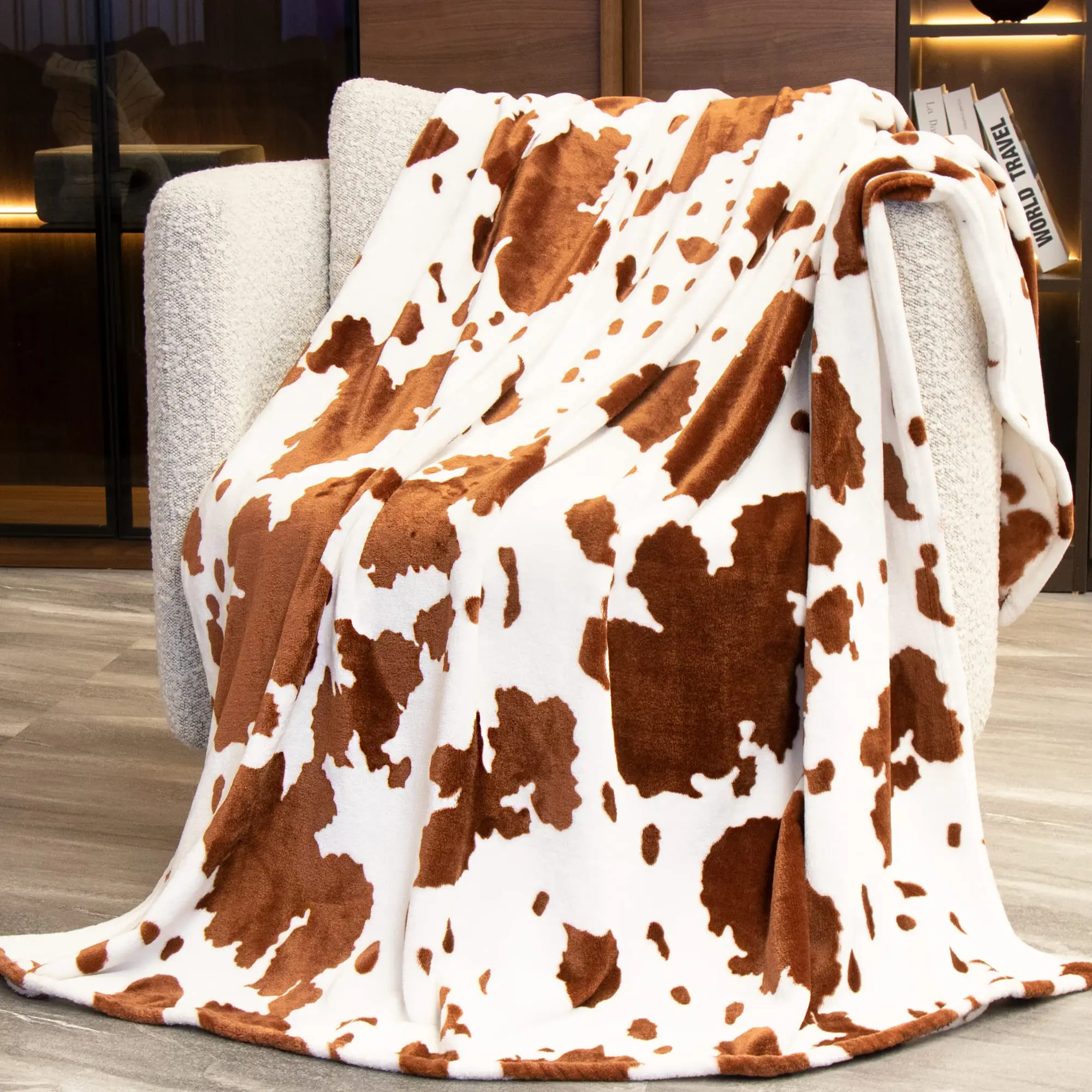 

Cow Print Blanket Fluffy Soft Cozy Warm Plush Flannel Fleece Throw Blankets Bed Sheet Bedspread Sofa Nap Shawl for Home Travel