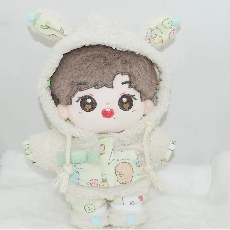 

20cm Korean Idol Dolls Plush Clothes Kpop Outfit With Camera Toys Accessories for Fans Kids Birthday Gifts Free Shipping Items