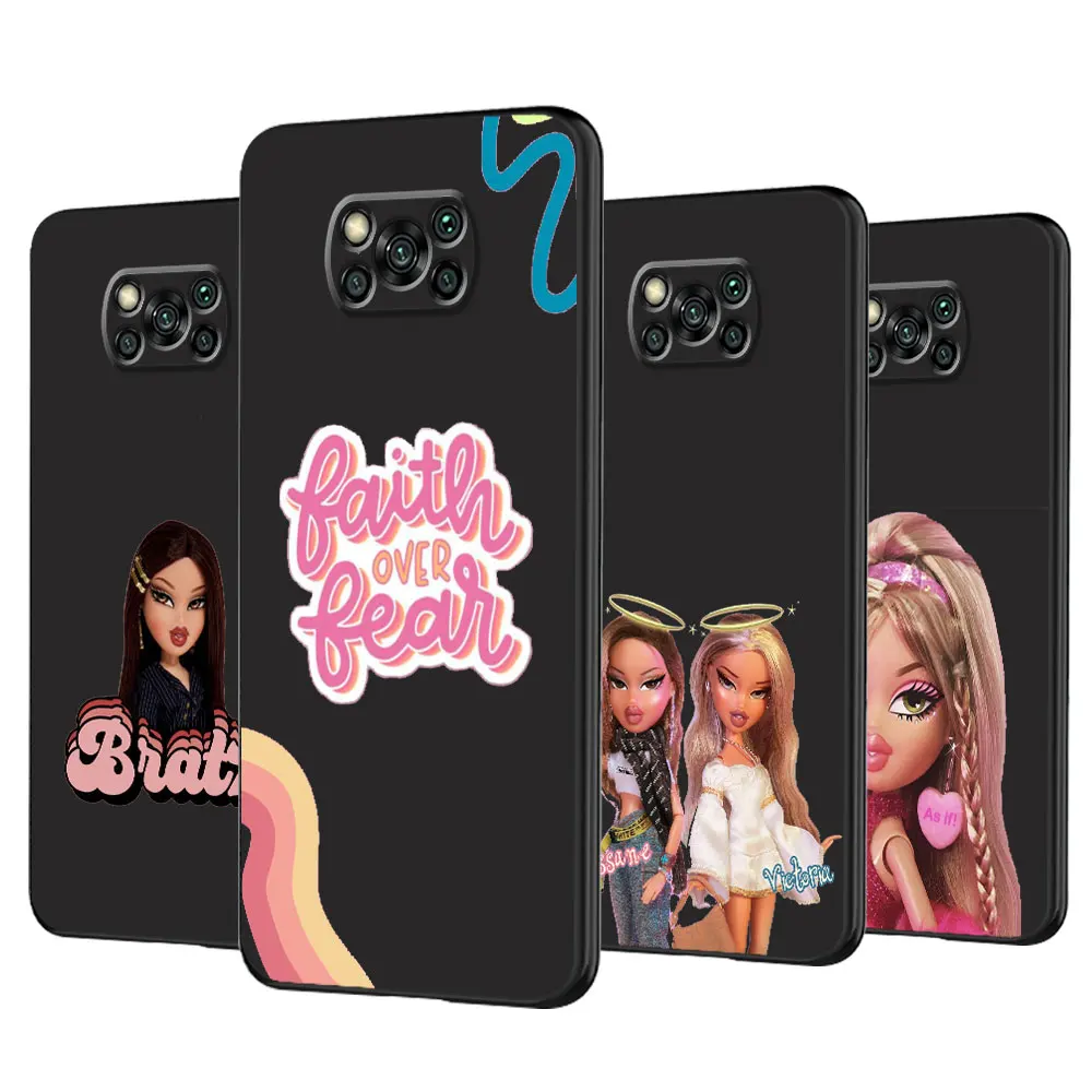 Фото Матовый чехол с милой куклой для Xiaomi Redmi K40 Pro A1 Plus K60e K50 Gaming K40S K50i K60 K50 Ultra K50 Pro K40, мягкий чехол из ТПУ №1