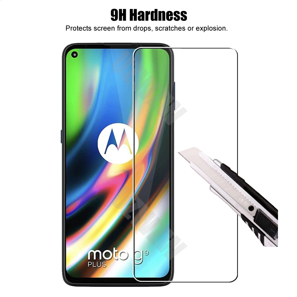 22 for motorola moto g9 plus 2pcs camera lens film 2pcs protective phone screen protector tempered glass guard free global shipping