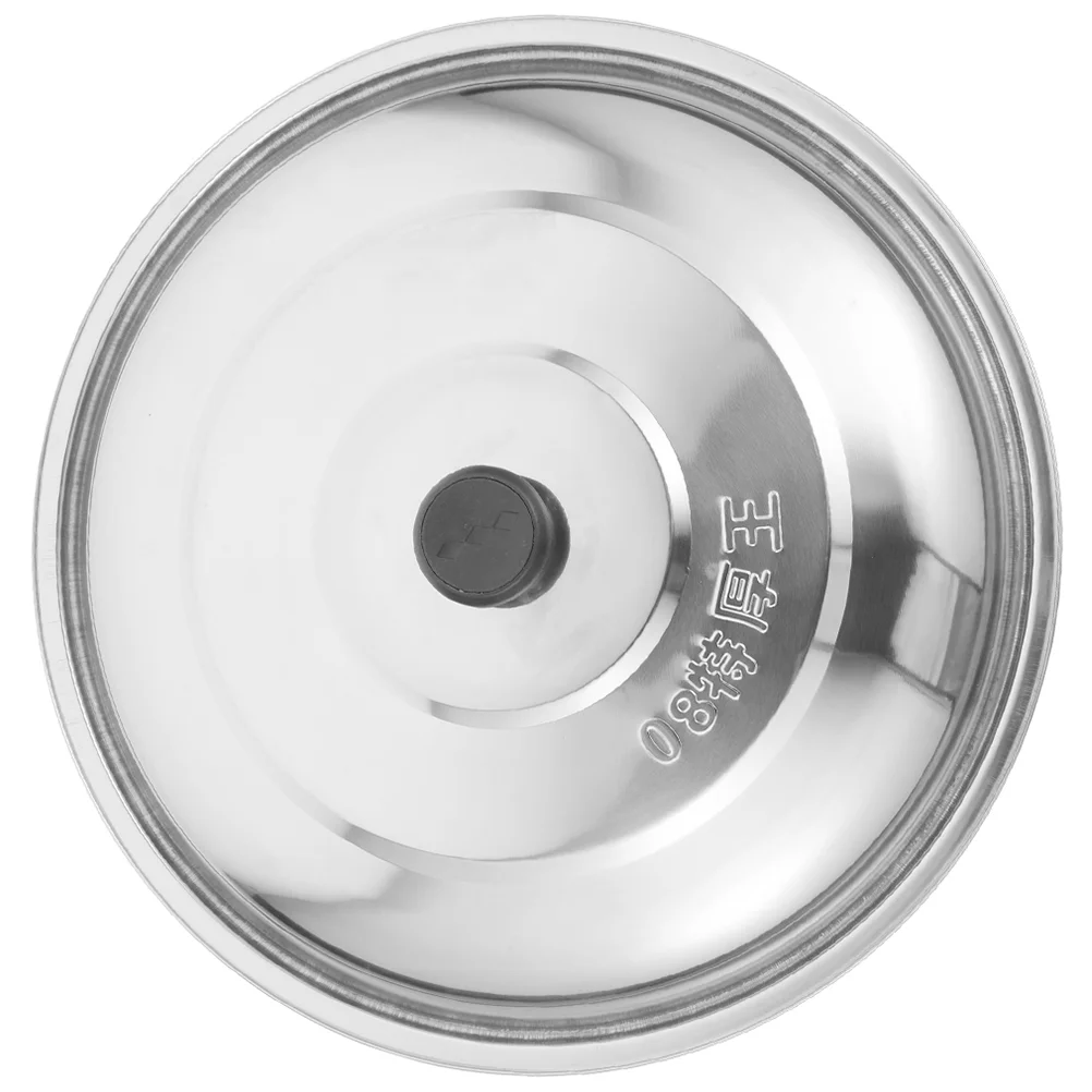 

Replacement Lid Skillet Stainless Steel Pot Lids Round Griddle Flat Cover Frying Pan Spatter Universal Pots