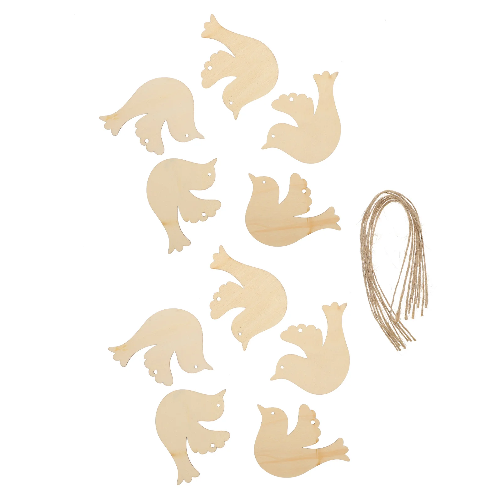 

Wood Unfinished Wooden Slices Craft Ornaments Crafts Cutouts Diy Christmas Hanging Chips Bird Round Decors Kit Blank Painting