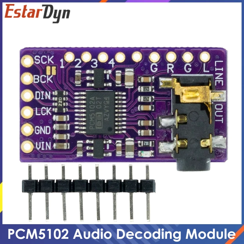 Плата DAC декодера интерфейса I2S PCM5102A модуль плеера для Raspberry Pi pHAT плата формата