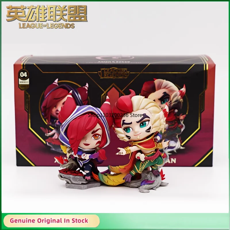 Оригинальная статуэтка LOL League of Legends xaya/The Rebel &amp Rakan/The Charmer Couple фигурка с орнаментом