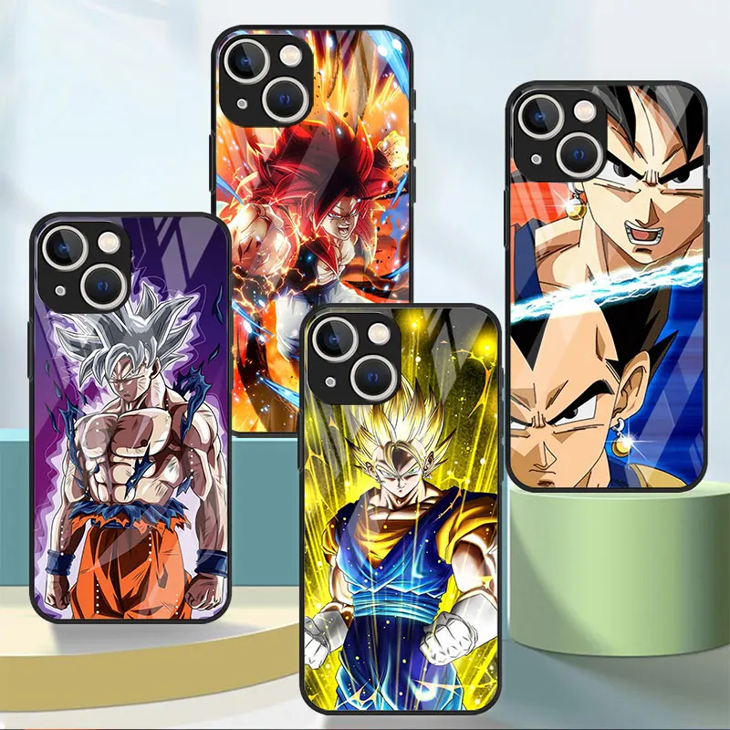 

Крутой стеклянный чехол Dragon Ball для Apple iPhone 15 14 11 13 12 Pro XR X XS Max 13Pro 14Plus, силиконовый мягкий чехол для телефона