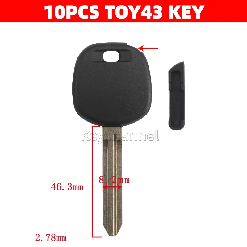 10 шт. автомобильный ключ TOY43 чехол для ключей для Toyota Camry Fortuner Corolla RAV4 Yaris Wigo Hilus Highlander TOY43AT лезвие ключа