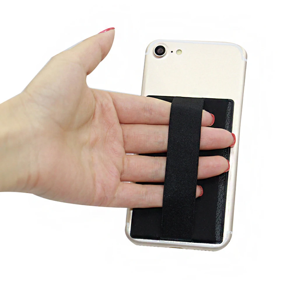 Phone Back Sticker Sling ID Card Holder Strap Bracket Elasticity Finger  Wallet Bag Grip Selfie Strap Sling Card Holder