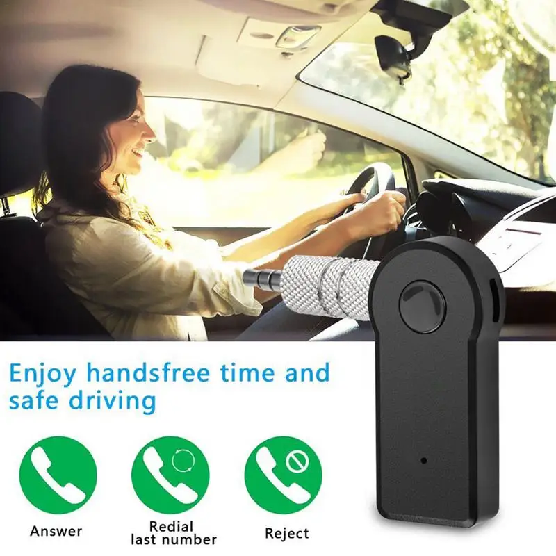 

BT 3.5mm Phone AUX For Audio MP3 Receiver Transmitter Adapter With Car Stereo Music Receiver Built-in Mic For Home Suv cars