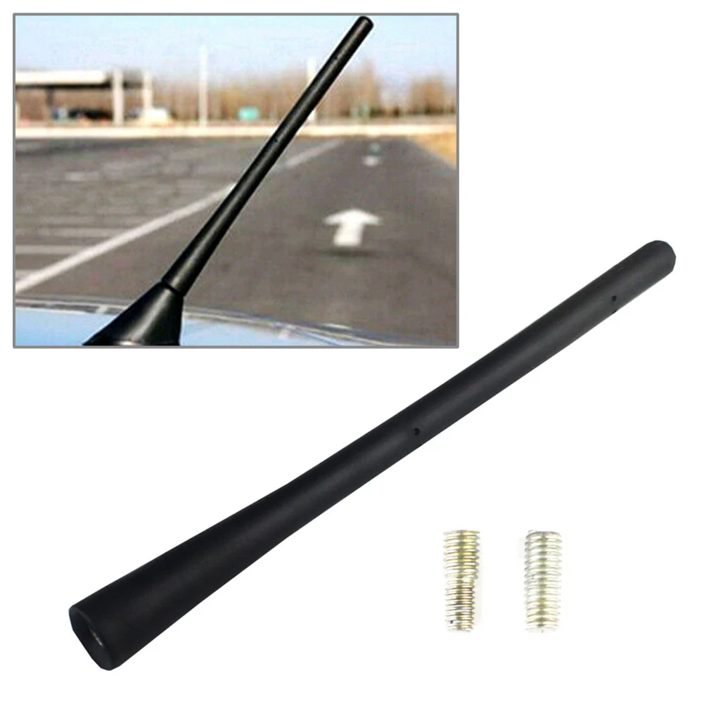 

8" Black Auto Aerial Antenna Mast Car AM/FM Radio Short Stubby Rubber Roof Universal Car Accessories Parts