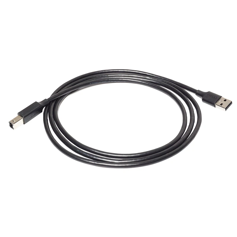 Фото Кабель принтера USB типа A к B, плата управления подключением компьютера, плетеный шнур сканера для факс-машины, длина 1,5 м, 2 м, 3 м, 5 м №5