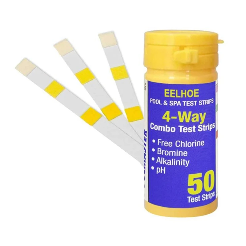 

3 In 1 PH Test Strips Bromine Nitrate Universal Test Strips 4-Way Test Strips For Spa,Pool Test Strips,Water Test Paper