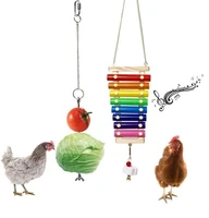 bird toy parrot toy bite resistant pendant swing parrot bites piano string plus stainless steel fruit fork bird cage accessories