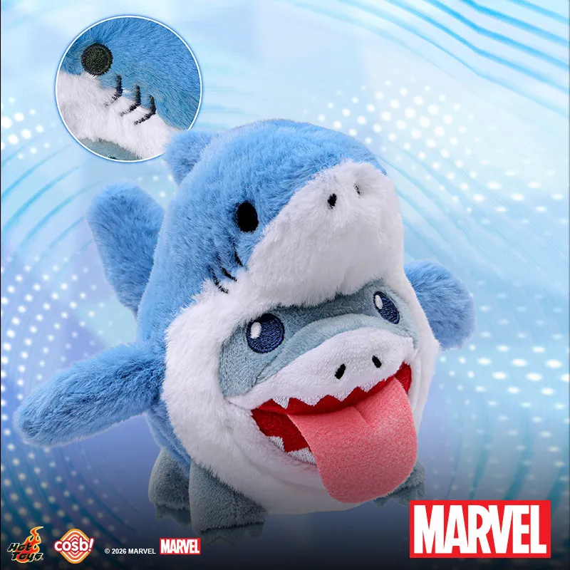 Фото Официальный брелок-подвеска Hot Toys Marvel Jeff The Land Shark Cosbi из коллекции Blind Box, аниме-кукла, декоративная игрушка, подарочная коробка-сюрприз №2