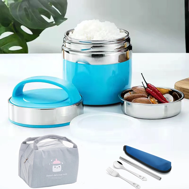

6 Hour Vacuum Insulated Food Container 304 Stainless Steel Lunch Box Child Portable Picnic Bento Box Thermal Leak proof LUNCHBOX