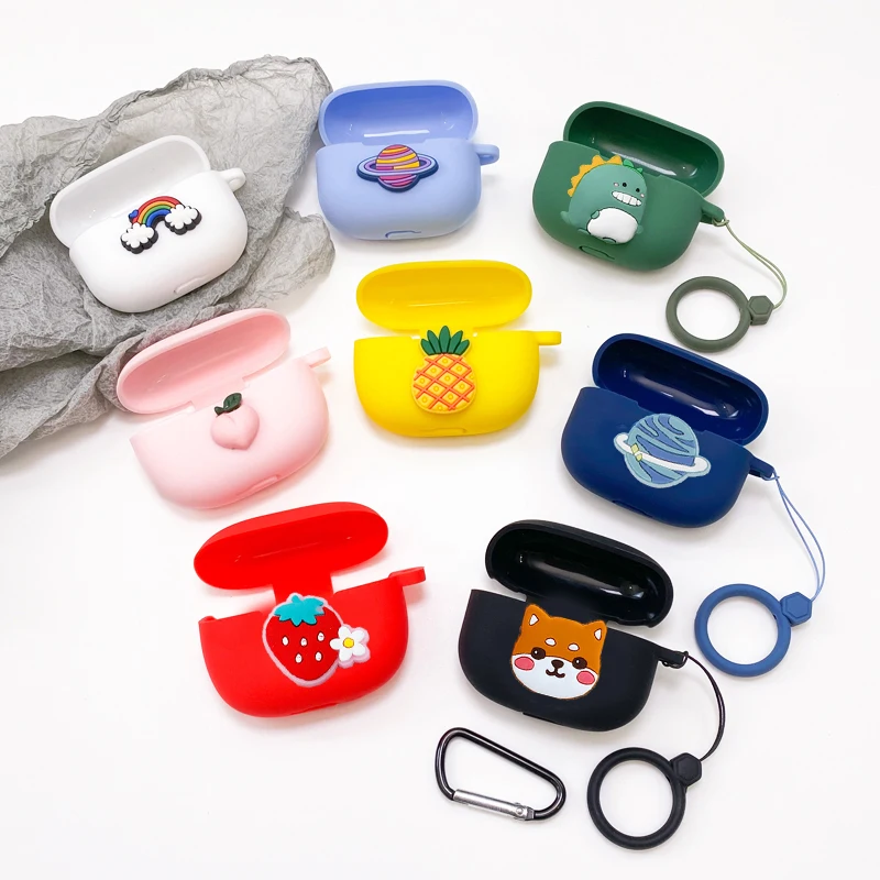 

Чехол для vivo TWS 3 3Pro, силиконовый, с кольцом-держателем, с защитой от падения, для Bluetooth-наушников