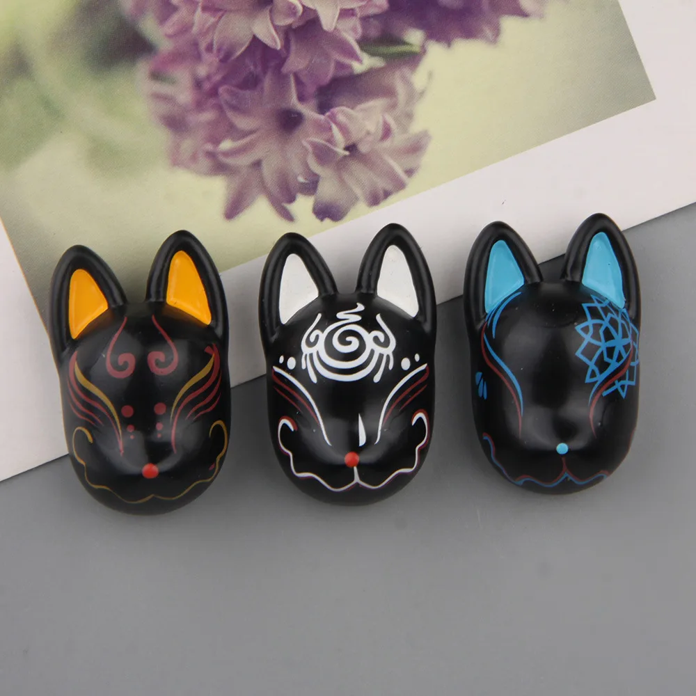 6 шт./компл. японская маска-благословение лисы магниты 3d для домашнего декора