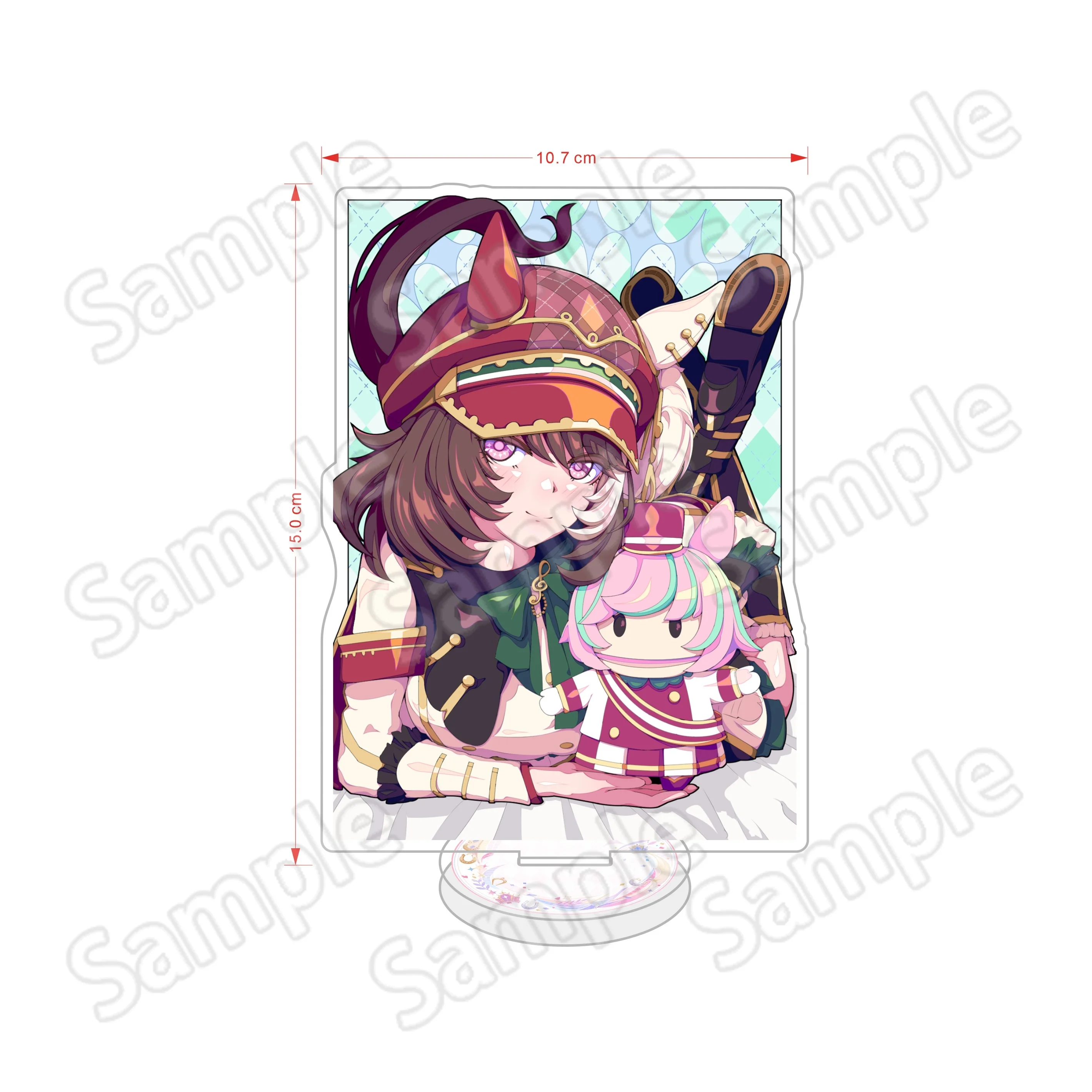 Фото Аниме Uma Musume 15 см акриловая подставка-брелок с персонажами Хокко Тарумэ и Верксина Эйр Грув, декор для рабочего стола, хобби, коллекционный подарок. №3