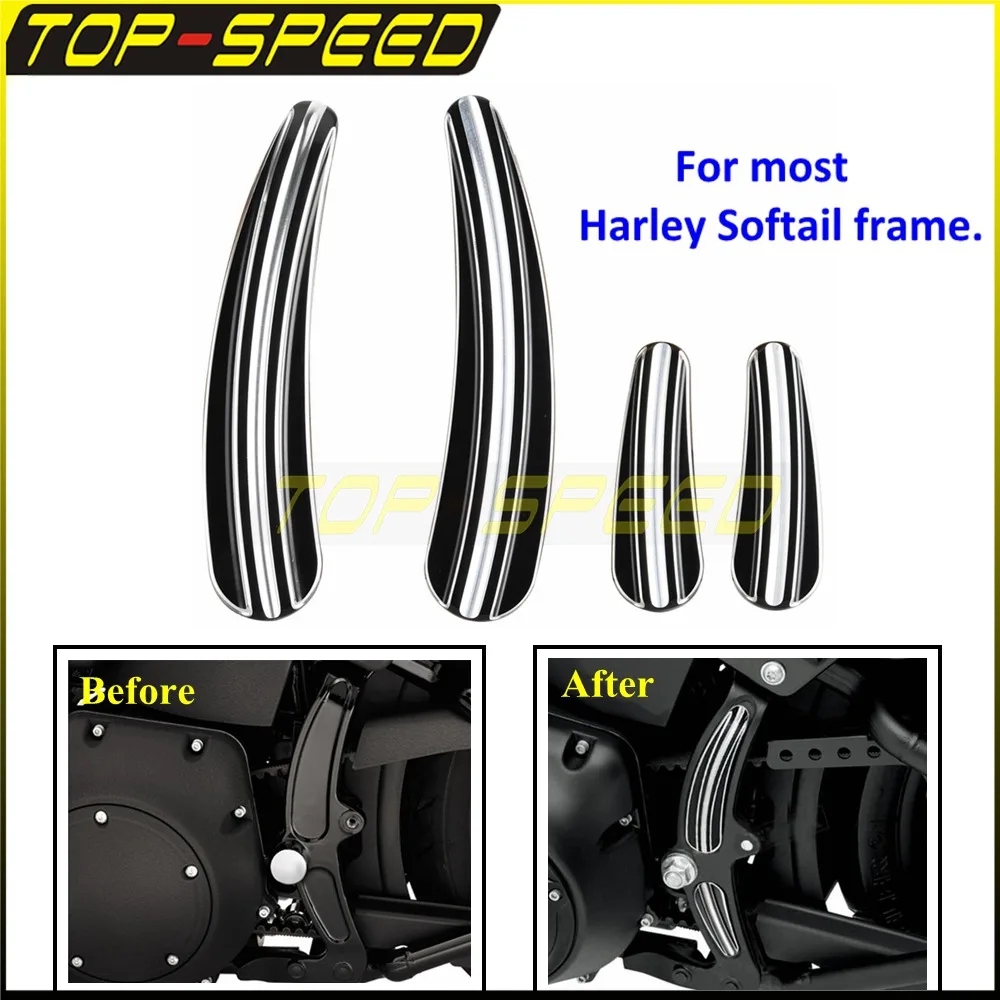 

Motorcycles Swingarm Drag Specialties Frame Inserts Set For Harley Softail FLS FLSTN FXSTC FLSTC Slim Deluxe Heritage 2008-2017