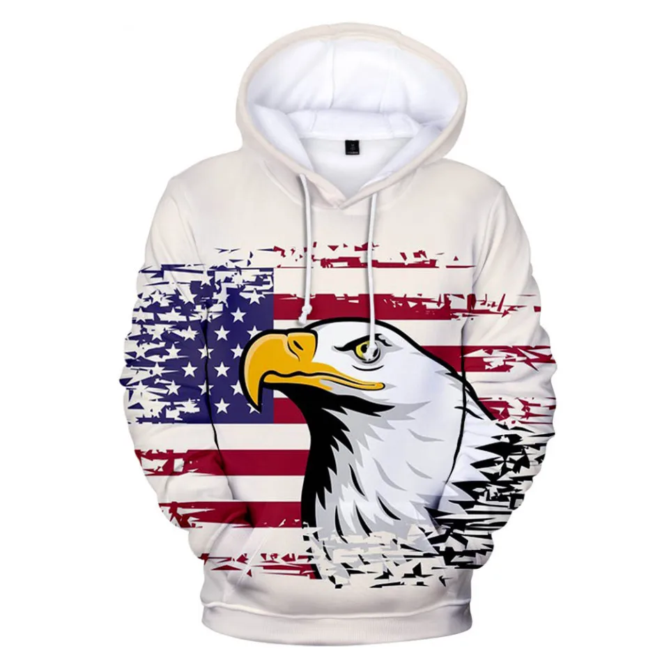 

Harajuku USA Flag Eagle 3D Print Hoodies Sweatshirts Men/Women Comfortable Sweatshirt Adult/Child Fashion Casual Pullovers