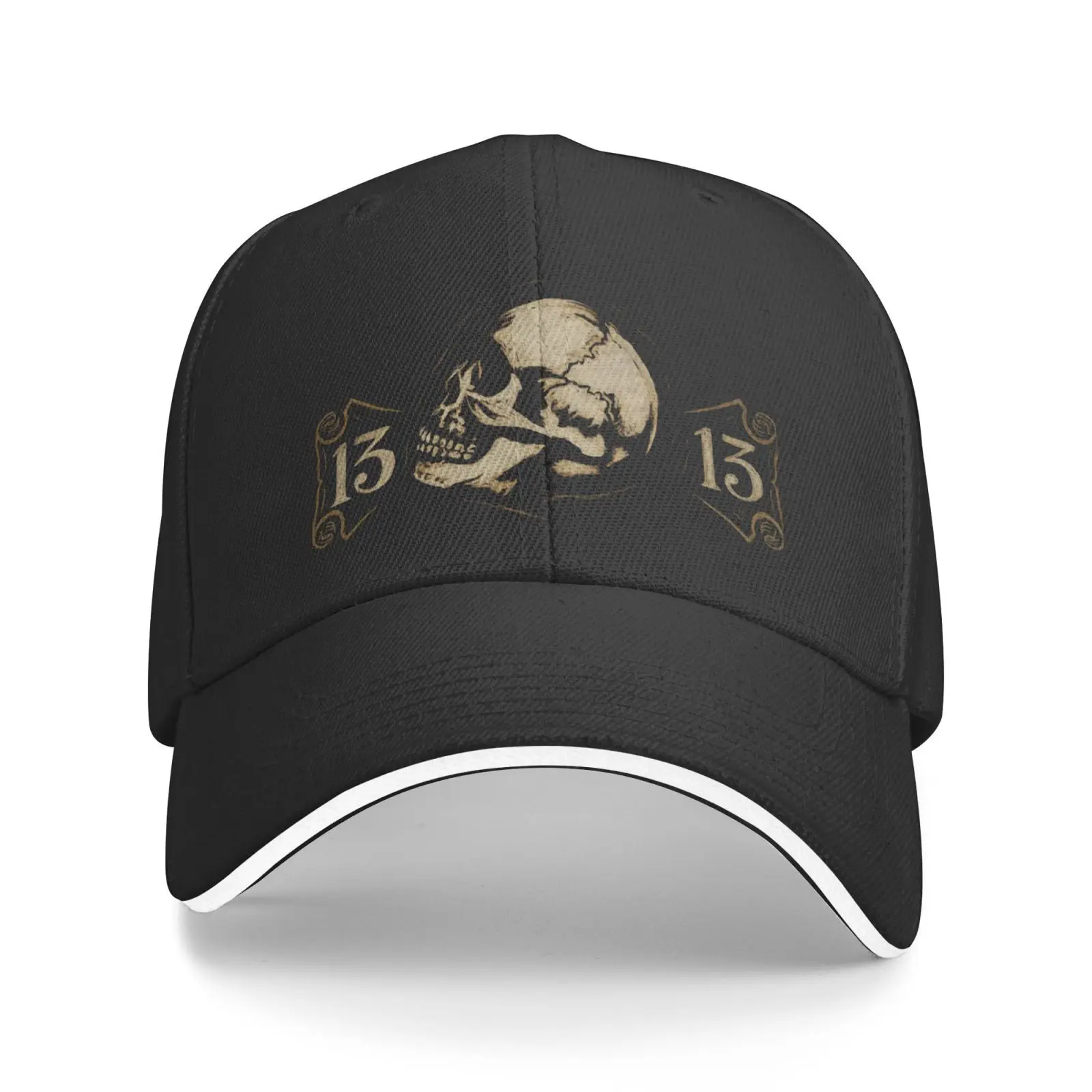 

Lucky 13 Never Die Jumbo Skull Cap Summer Hat Hat Beanie Cowboy Hats Beret Man Caps Summer Hat Hip Hop Caps Women's Bucket Hat