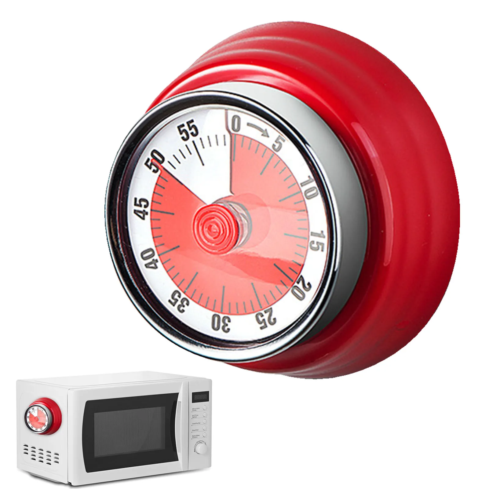

Kitchen Timer 60 Minute Wind Up Kitchen Timer Portable Time Manager For Cooking Learning Baking Exercise Red/Green/White