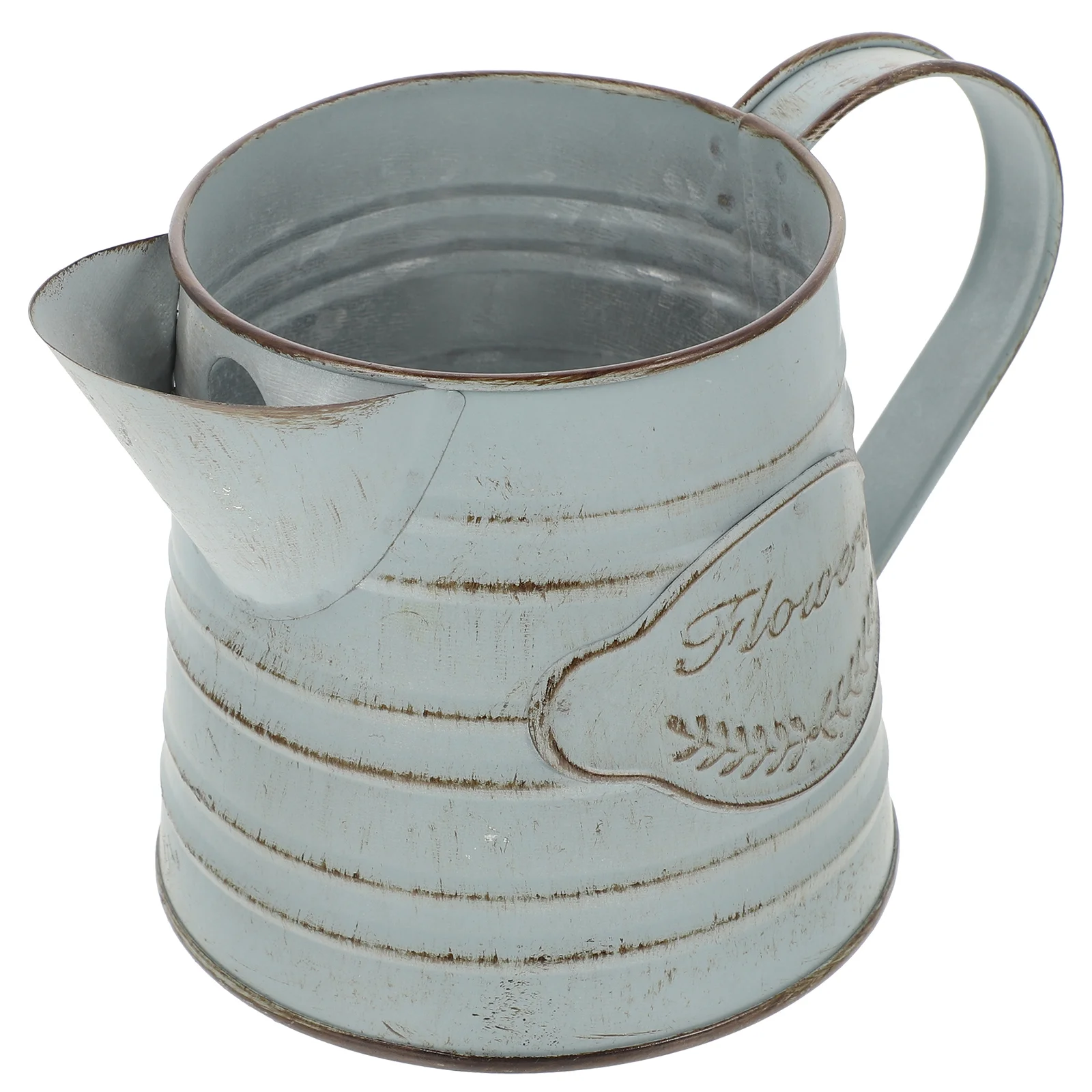 

Flower Metal Vase Bucket Jug Galvanized Vintage Planter Rustic Vases Farmhouse Pot Pitcher Iron French Can Decorative Pots Chic