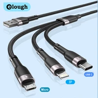 elough 3 in 1 micro usb type c cable for iphone 12 smartphones charging charger usb c usb c usb c wire for xiaomi samsung poco