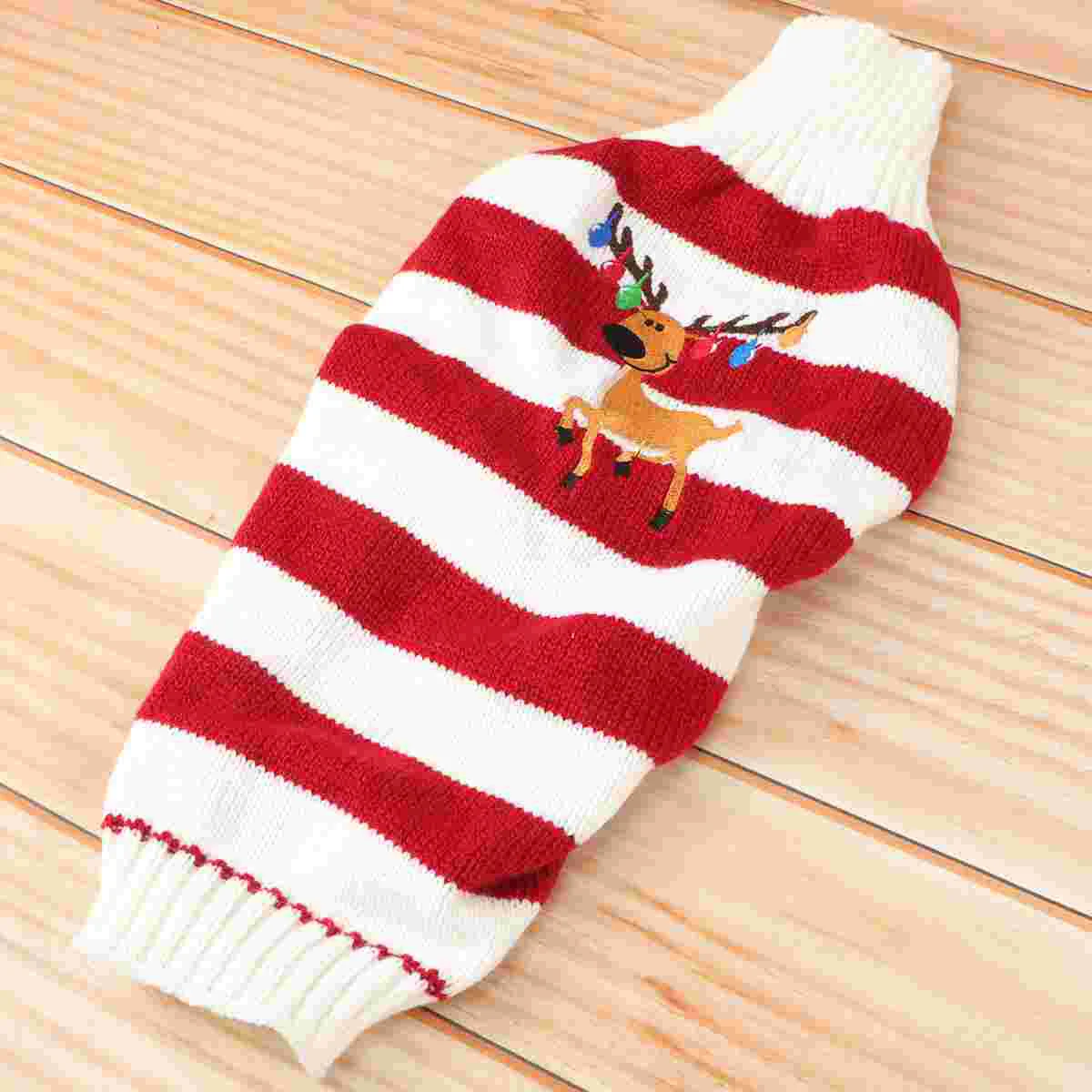 

Dog Christmassweater Pet Dogs Sweaters Clothes Small Large Winter Puppy Medium Clothing Outfitcats Costumes Festive Xmas Kitten